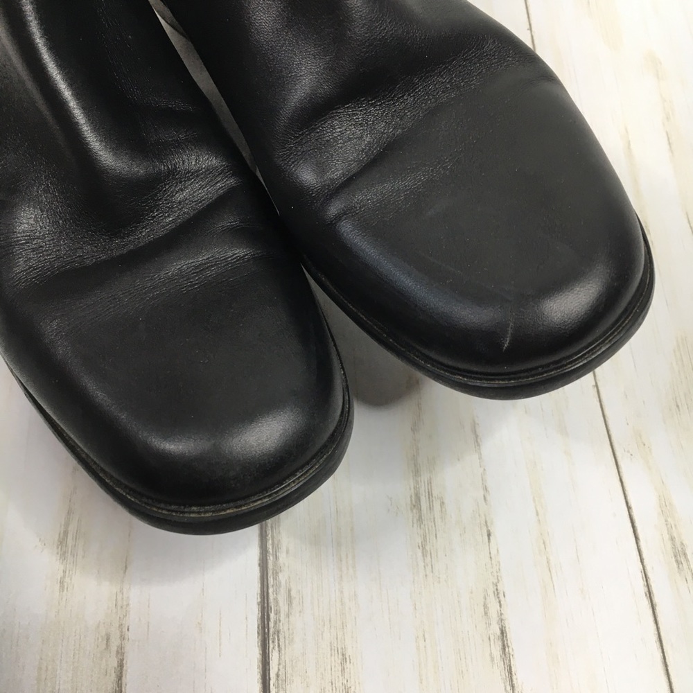 Amalfi Pillow A Black Leather Ankle Booties - Picture 4 of 8